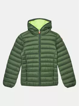 Пуховик стандартного кроя Save The Duck, зеленый