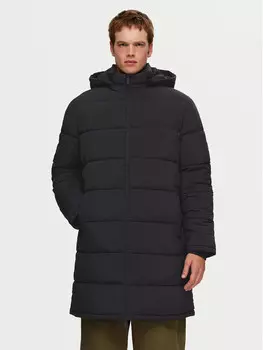 Пуховик стандартного кроя Selected Homme, черный