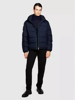 Пуховик стандартного кроя Sisley, синий