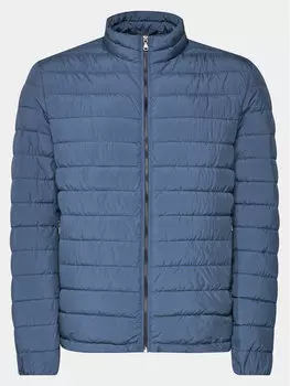 Пуховик стандартного кроя Sisley, синий