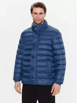 Пуховик стандартного кроя Sisley, синий
