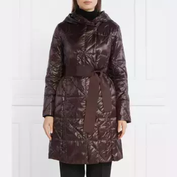 Пуховик стандартного кроя со скидкой Max&Co., коричневый