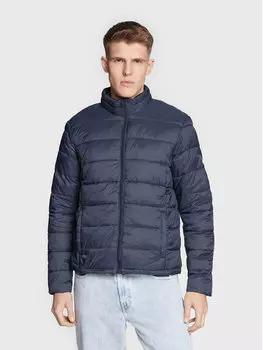 Пуховик стандартного кроя Solid, синий