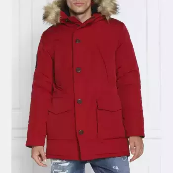 Пуховик стандартного кроя Superdry, красный