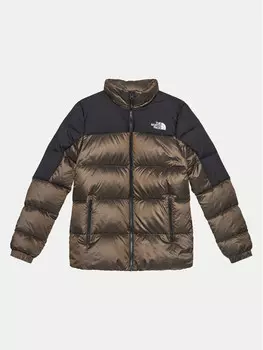 Пуховик стандартного кроя The North Face, коричневый