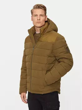 Пуховик стандартного кроя Timberland, зеленый