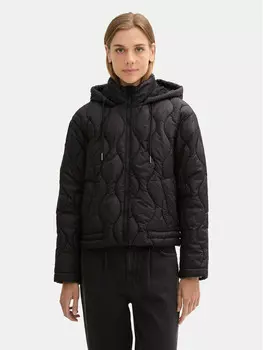 Пуховик стандартного кроя Tom Tailor Denim, черный