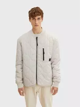 Пуховик стандартного кроя Tom Tailor Denim, серый