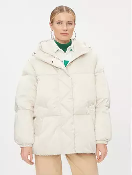 Пуховик стандартного кроя Tommy Jeans, экрю
