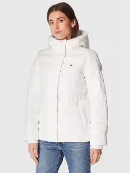 Пуховик стандартного кроя Tommy Jeans, белый