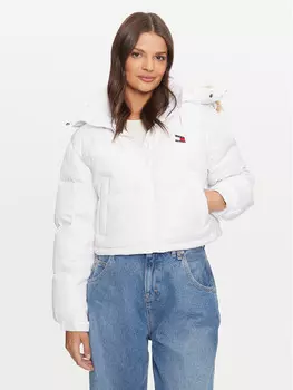 Пуховик стандартного кроя Tommy Jeans, белый