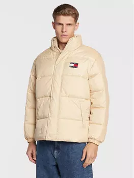 Пуховик стандартного кроя Tommy Jeans, бежевый