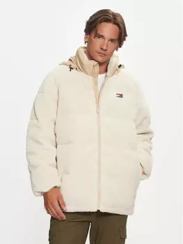 Пуховик стандартного кроя Tommy Jeans, бежевый