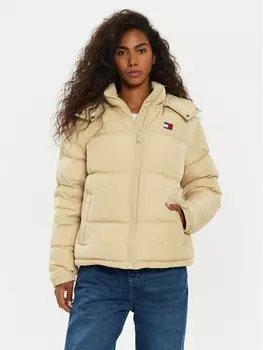 Пуховик стандартного кроя Tommy Jeans, бежевый