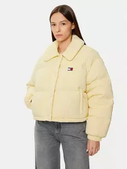 Пуховик стандартного кроя Tommy Jeans, бежевый