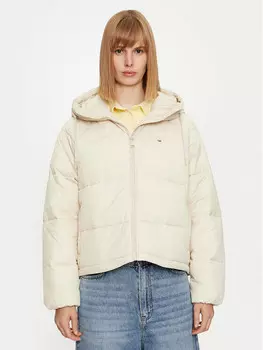 Пуховик стандартного кроя Tommy Jeans, бежевый