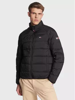 Пуховик стандартного кроя Tommy Jeans, черный