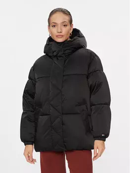 Пуховик стандартного кроя Tommy Jeans, черный