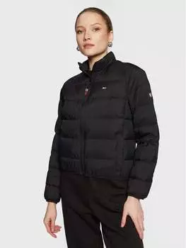 Пуховик стандартного кроя Tommy Jeans, черный