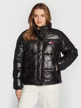 Пуховик стандартного кроя Tommy Jeans, черный