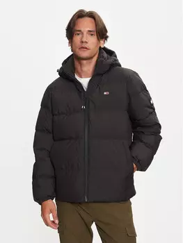 Пуховик стандартного кроя Tommy Jeans, черный
