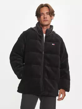 Пуховик стандартного кроя Tommy Jeans, черный
