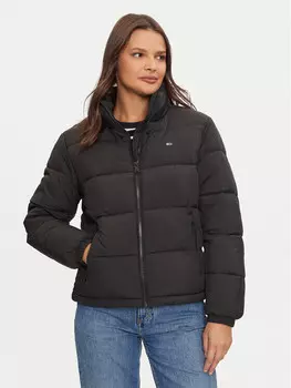 Пуховик стандартного кроя Tommy Jeans, черный