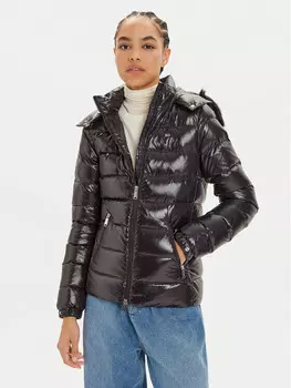 Пуховик стандартного кроя Tommy Jeans, черный