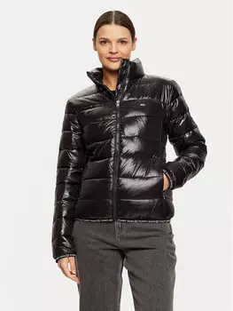 Пуховик стандартного кроя Tommy Jeans, черный