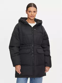 Пуховик стандартного кроя Tommy Jeans, черный