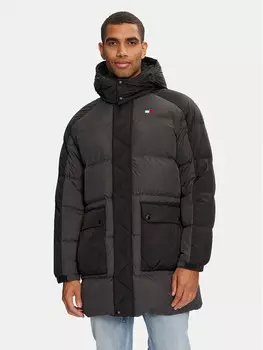 Пуховик стандартного кроя Tommy Jeans, черный