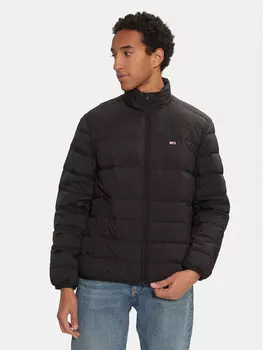 Пуховик стандартного кроя Tommy Jeans, черный