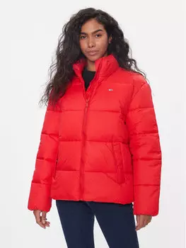 Пуховик стандартного кроя Tommy Jeans, красный