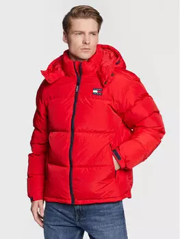 Пуховик стандартного кроя Tommy Jeans, красный