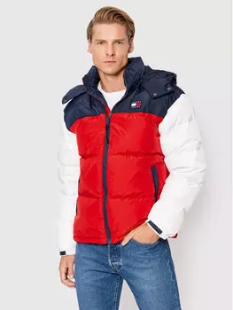 Пуховик стандартного кроя Tommy Jeans, мультиколор