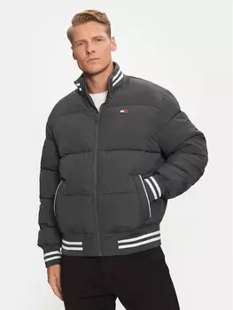 Пуховик стандартного кроя Tommy Jeans, серый