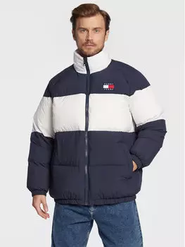Пуховик стандартного кроя Tommy Jeans, синий