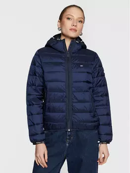 Пуховик стандартного кроя Tommy Jeans, синий