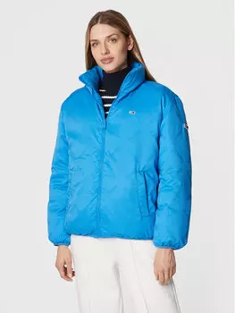 Пуховик стандартного кроя Tommy Jeans, синий