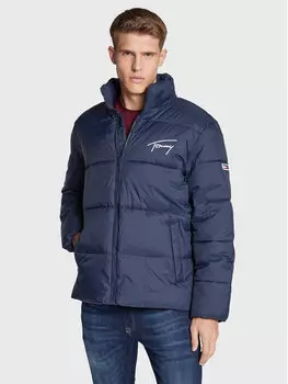Пуховик стандартного кроя Tommy Jeans, синий