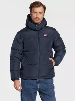 Пуховик стандартного кроя Tommy Jeans, синий