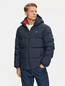 Пуховик стандартного кроя Tommy Jeans, синий