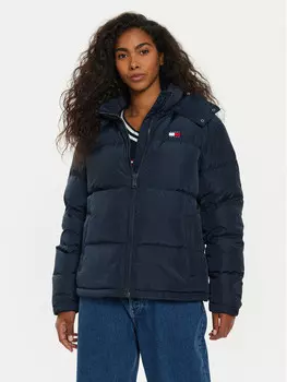 Пуховик стандартного кроя Tommy Jeans, синий