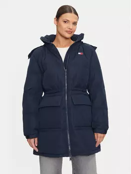 Пуховик стандартного кроя Tommy Jeans, синий