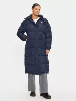 Пуховик стандартного кроя Tommy Jeans, синий