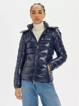 Пуховик стандартного кроя Tommy Jeans, синий