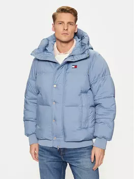 Пуховик стандартного кроя Tommy Jeans, синий