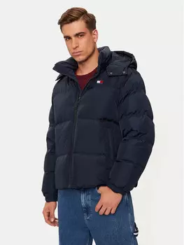 Пуховик стандартного кроя Tommy Jeans, синий