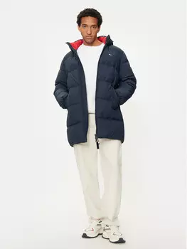Пуховик стандартного кроя Tommy Jeans, синий