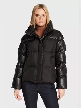 Пуховик стандартного кроя Trussardi, черный